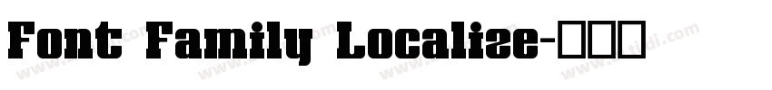 Font Family Localize字体转换 Font Family Localize字体转换